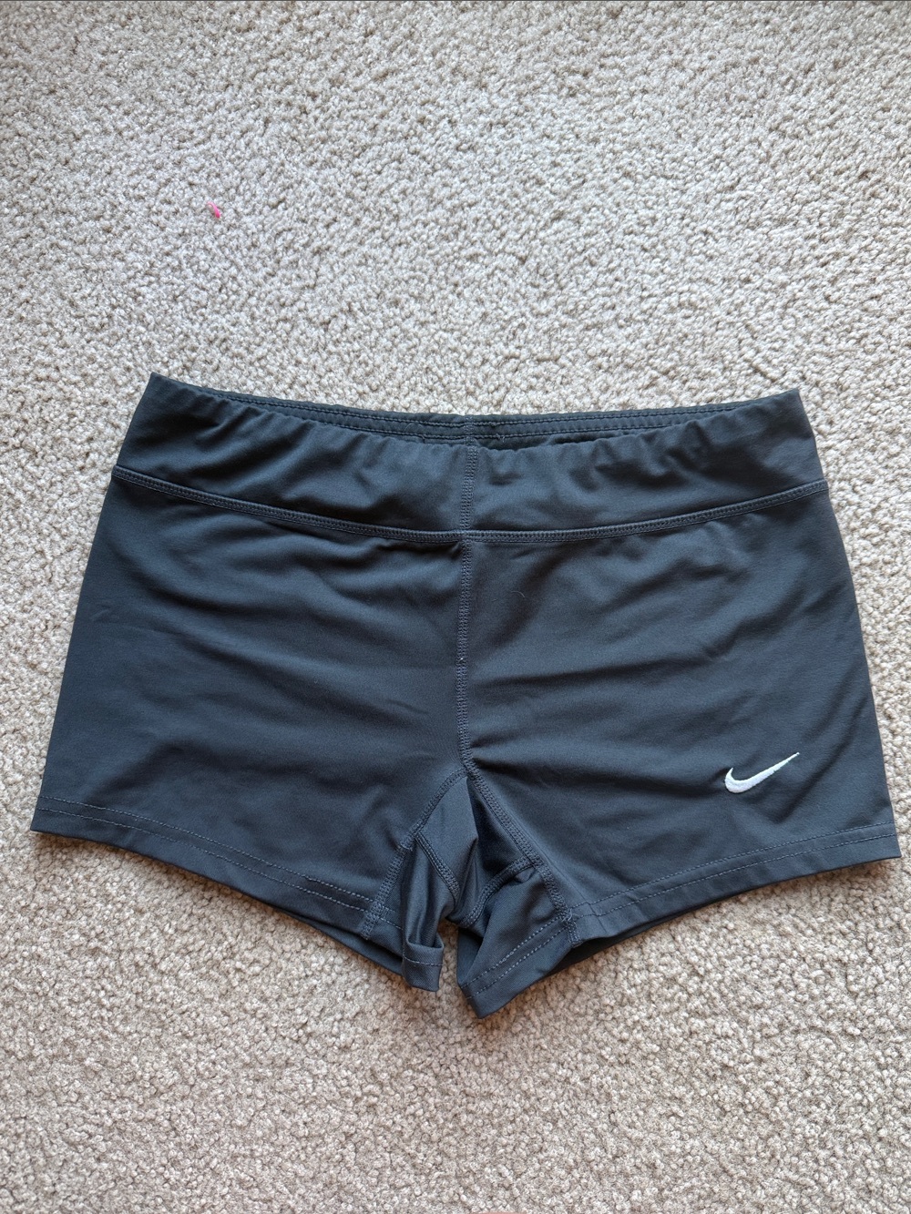 Nike Black Women’s Performance Athletic Shorts with White Swoosh Size Small